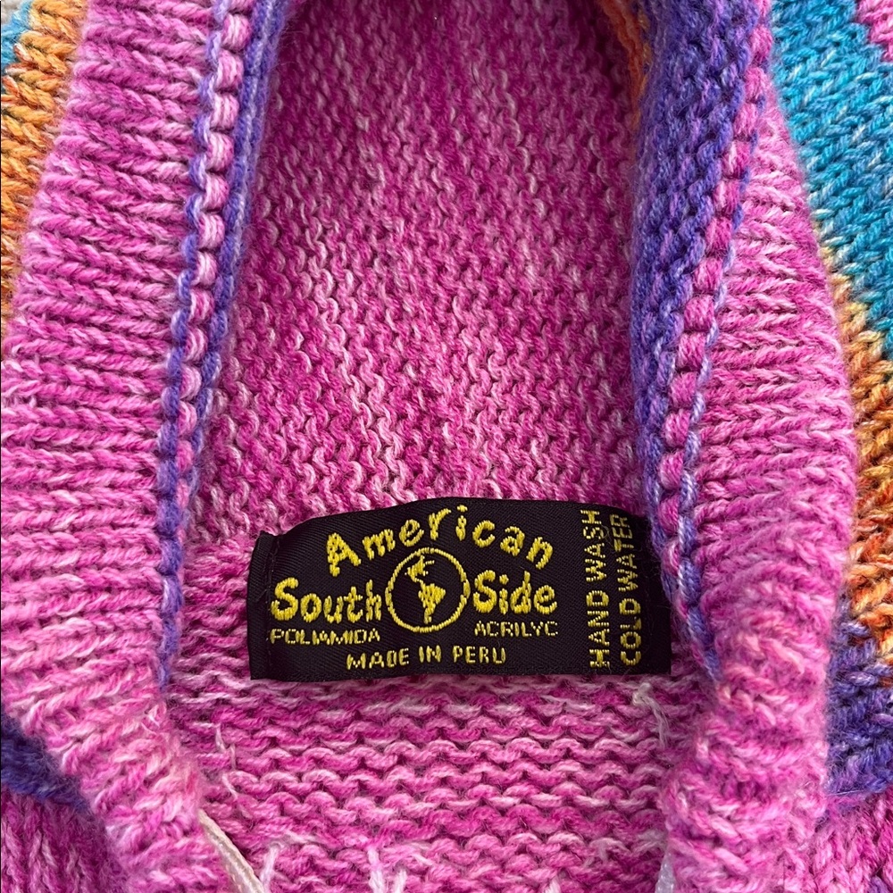 American South Side Appliquéd Embroidered Hooded Zip Sweater Girls EUC - Picture 7 of 9